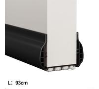 PVC Door Bottom Sealing Strip 93cm Weather Stripping Draft Stopper Windproof Soundproof Dustproof Gap Filler Proof Flexible Insulation Guard for Home(Black)