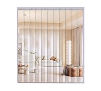 PVC Door Curtain Strips,Clear PVC Curtain Strip，Strip Door Curtain kit， Waterproof Keep Warm Vinyl Curtain，for Butcher, Fridge, Freezer Exterior Door Curtain(135x200cm/53.15x78.74in)
