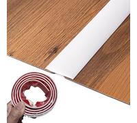 PVC Door Flat Threshold Divider Strips - 1m to 20m Long, 4cm Wide, Safe Floor Gap Cover, Easy Peel & Stick Installation(White,L5m)