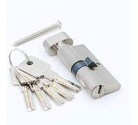 PVC Door Lock,Anti-Snap Cylinder Lock Door Cylinder Security Copper Lock Cylinder Interior Bedroom Living Handle(LY-65(32.5-32.5))