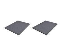 vidaXL 2x PVC Door Mats Indoor Use Non-skid Safety Mat Grey Front Door Mat