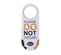 PVC Door Sign Hanger with Double Sided Do Not Disturb Notice, Designed for Long Term Use in Hotels, Offices, and Clubs to No Disturbance (A)