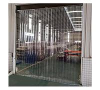 PVC Door Strip Patio Plastic Curtain, Freezer Room Transparent Vinyl Industrial Cover for Shop, Factory, 1,6 mm Thick(210x230cm)