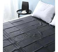 PVC DOUBLE SIZE FITTED BED SHEET HIGH GLOSS VINYL Waterproof 160 x 200 UK SELLER