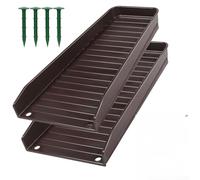 PVC Downspout for Splash Block Rain Diverter 2-Pack PVC Downspout(Brown)