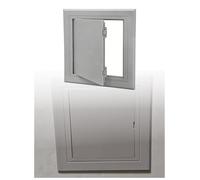 PVC Drain Pipe Inspection Hatch Door, Hinged Access Panel for Wall/Ceiling | PVC hinged access door; side-opening design for drain pipes, walls, ceilings, home décor(Gray,Hole-200mmx200mm)