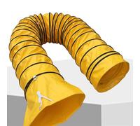 PVC Duct Hose, Flexible Ventilator Tubing Garage Exhaust Fan Ducting/Yellow Exhaust Duct Hose with Steel Support, Long 3 5 10 M Dryer Pipe Hose Flame Retardant(L 33ft/10m,ID 28in/700mm)