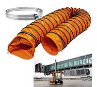 PVC Ducting Flexible Hose Retractable Duct 16,5 Feet 33 Feet Diameter 11 15 23 27 Inch Portable Hoses For Ventilator, Retardant Abrasion Resistants, With Hose Clamp For Utility Blower (Size