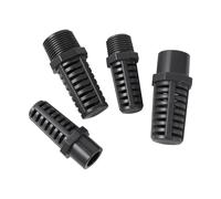 PVC Elbow Fitting,5Pcs PVC Filter Cap Home Water Pump Filter Connector 20/25mm Fish Tank Water Inlet Adapter 1/2" 3/4" Male Thread Strainer Permeable Cap Mesh(20mm)