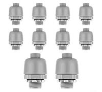 PVC Electrical Flexible Conduit Connectors 10 Pack With NPT Thread Designed For Multiple Installation Applications In Industrial Settings(1/2)