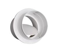 PVC Exhaust Fan Check Valve for Bathroom Kitchen One-wat Valve Round Pipe Backdraft Damper 80-250mm ABS Ventilation Grill(100mm)