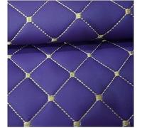 PVC Faux Leather Quilted Diamond Fluted Car Seating Vehicle Upholstery Fabric,Leather Stitch Padded Cushion Linen Wadding Fabric(Blue,1.6x4m)