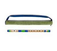 PVC Fiber | C Natural | Right Handed | Blue & Green Threads | Assorted Colours for Velvet Cover + Complete Flute Beginners Online Course In Hindi and English