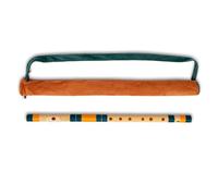 PVC Fiber | C Natural | Right Handed | Dark Green & Orange Threads | Assorted Colours for Velvet Cover + Complete Flute Beginners Online Course In Hindi and English