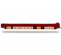 PVC Fiber | G Natural | Right Handed | Base Bansuri | Black & Orange Threads | Assorted Colours for Velvet Cover + Android Bansuri Mobile App in Hindi and English