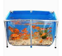 PVC Fish Pond,Above Ground Fish Tank,Goldfish/Koi Pond with Clear Viewing Panel, Outdoor Canvas Aquarium with Stainless Steel Frame & Drain Valve for Outside,39.4 * 23.6 * 23.6in,95 Gallon