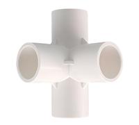 PVC Fitting Connector, PVC Fitting Elbow Connector White Available for Greenhouse Shed Pipe Fittings Tent Connection Four-Connections 20mm