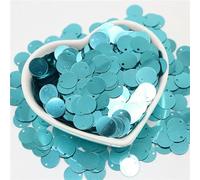 PVC Flat Round Loose Sequins Multicolor 10-30mm Side Hole Sewing DIY Scrapbook Pendant(Blue,10mm 10gram)