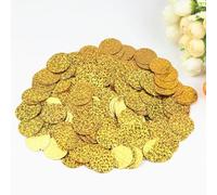 PVC Flat Round Loose Sequins Multicolor 10-30mm Side Hole Sewing DIY Scrapbook Pendant(Gold,20mm 10gram)