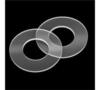 PVC Flat Washers PVC Insulating Flat Sealing Washer Gasket M1.2-M10 0.3mm(Hard,M3.5(OD6) 300pcs)