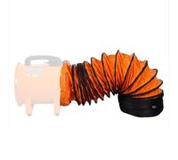PVC Flexible Duct for Fan, Commercial Portable Ventilating Exhaust Hose Pipe Sturdy with Steel Wire/Waterproof Cloth for Chemical/Tunnel/Industrial/Mining/Workshop(Dia 8 in/203 mm,L 24 ft/7.3 m)
