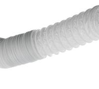 EUROPLAST 100mm (4 inch) x 6 metre - PVC Flexi Hose - White Universal Tumble Dryer - Cooker Hood - Extractor Fan - Air Conditioner Hose
