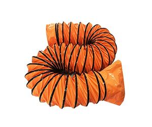 PVC Flexible Duct Hosing with Adjustable Rope and D-Rings, 5m 10m Ducting Hose Flexible Foldable Easy Storage, 3 Layer Protection Dryer Vent Hose for Exhaust Fan