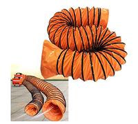 PVC Flexible Ducting Hose 5m 10m, Portable PVC Flexible Duct Hosing 250mm 300mm 500mm Dia, 3 Layer Protection Dryer Vent Hose Retardant Waterproof, for Exhaust Fan