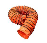 PVC Flexible Ducting Hose for Exhaust Fan, 5m 10m PVC Flexible Duct Hosing with Adjustable Rope and D-Ring, Portable Ducting Hose Waterproof Retardant, Foldable