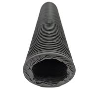 PVC Flexible Ducting Hose, Grey, 100mm / 4 Inch, 3m Length, Plastic Flexi Duct Pipe for Tumble Dryer Vent, Extractor Fan, Kitchen & Bathroom Ventilation