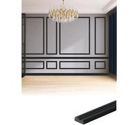 PVC Flexible Self-Adhesive Wall Trim Strip, Peel and Stick Molding for DIY Mirror Frame, TV Background, Doorway Arch & Wall Panel Decoration,(2.2x300cm/0.9x118in)