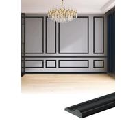 PVC Flexible Self-Adhesive Wall Trim Strip, Peel and Stick Molding for DIY Mirror Frame, TV Background, Doorway Arch & Wall Panel Decoration,(4x500cm/1.6x197in)