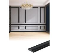 PVC Flexible Self-Adhesive Wall Trim Strip, Peel and Stick Molding for DIY Mirror Frame, TV Background, Doorway Arch & Wall Panel Decoration,(2.7x300cm/1.1x118in)