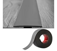 PVC Floor Transition Strip-2mm Thick×5cm Wide,Laminate Floor Cover Strips Self Adhesive Door Bar Divider Strip Flat Flooring Edge Joining Trim(1.2M,Dark Grey)