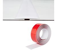 PVC Floor Transition Strip-2mm Thick×5cm Wide,Laminate Floor Cover Strips Self Adhesive Door Bar Divider Strip Flat Flooring Edge Joining Trim(2M,White)