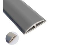 PVC Floor Transition Strip - Carpet to Tile Edge Trim for Smooth Flooring Transition | Easy Installation(Gray,Length 1m(3.3ft))