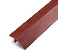 PVC Floor Transition Strip - Wood Grain Threshold Ramp Edge Trim, Bridge The Height Gap Between 1 to 2 Cm, for Laminate Floor Mat Carpet Vinyl Tile(Red)