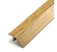 PVC Floor Transition Strip - Wood Grain Threshold Ramp Edge Trim, Bridge The Height Gap Between 1 to 2 Cm, for Laminate Floor Mat Carpet Vinyl Tile(Oak)