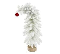 PVC Foldable Crooked Christmas Tree With/No Light Mini Desktop Decor Office For Holiday Decoration Party 2026 Tree top desktop decor, xmas Village decor, Tree Ornament Decorations,Small preli