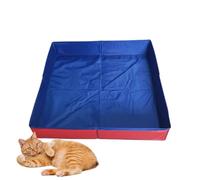 Pvc Foldable Dog Bath Tub Square-shaped, Portable Pet Swimming Pool, 50×50cm Summer Cooling Cat Dog Pool, Non-Inflatable Kids Paddling Pool, Bath Tub For Small-Bodied Pet For Backyard Garden