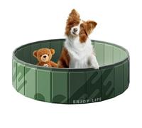PVC Foldable Pet Pool Portable Dog Bathing Tub Outdoor Swimming Pool for Dogs Cats Easy Storage Lightweight Durable (Green, S(80cm*20cm))
