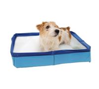 PVC Foldable Pet Swimming Pool, 50×50cm Summer Cooling Cat & Dog Pool, Non-Inflatable Dog Paddling Pool, Bath Tub for Small-Bodied Pet for Backyard Fun Bath Use