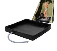 PVC Foldable Shower Base - Portable Camping Shower Tray With Drain, Awning Base Or Indoor, Beach - 104x104x15 Cm