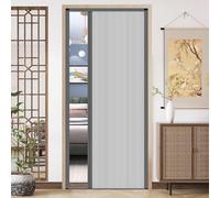PVC Folding Door for Doorways, No Drill Installation, Sliding Design for Kitchen and Bathroom