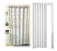 PVC Folding Door No Drill Trackless Kitchen Partition Bath Utility(75x203cm/29.5x79.9in)