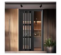 PVC Folding Door, PVC Plastic Internal Concertina Folding Door Made to Measure Multiple Sizes(130X220CM)