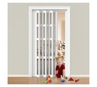 PVC Folding Doors Interior, Temporary Door, Multifold Interior Doors for Privacy Room Divider, Folding Door Curtain with Magnetic Closure for Balcony/Kitchen(80x95in(203x241cm))