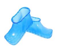 PVC Foot Bath Shoes 42 Blue with Built in Massage Balls | Fully Enclosed Design, Textured Non Slip Sole, Hanging Hole, Spill Containment, Easy to Clean