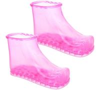 Pvc Foot Bath Shoes Foot Soaking Tub Boots Spa Basin | Pink Small 16.5cm Magnetic Version, Home Use and Foot Spa Massage, Easy to Clean