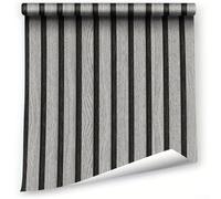 PVC For Wall Stickers with Wood Grain Effect 45CM x 3 Meters Waterproof and Oil Proof For Wall Renovation Film for Various Interior Surfaces (gray grille)